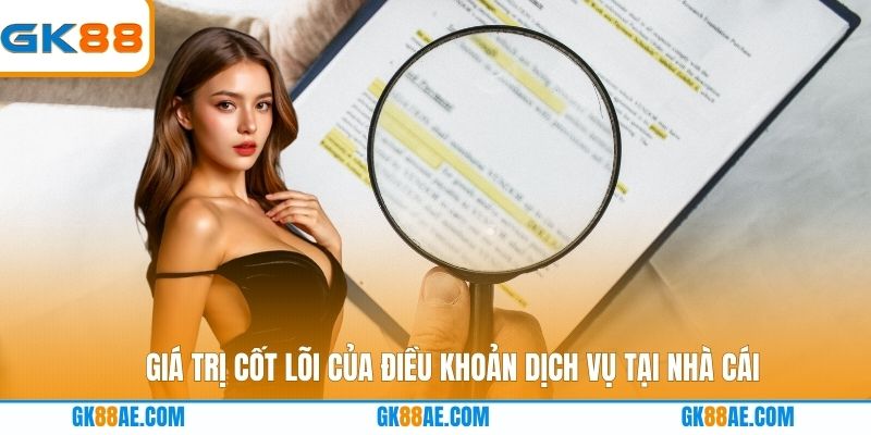 Giá trị cốt lõi của điều khoản dịch vụ tại nhà cái