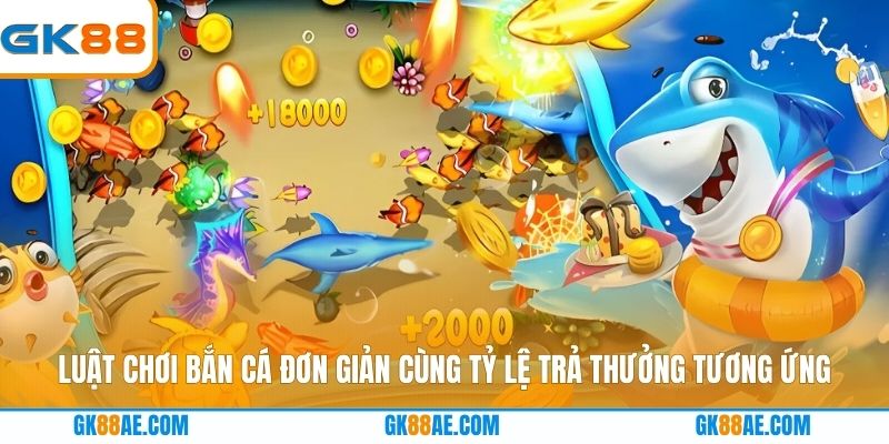 Luật chơi bắn cá đơn giản cùng tỷ lệ trả thưởng tương ứng